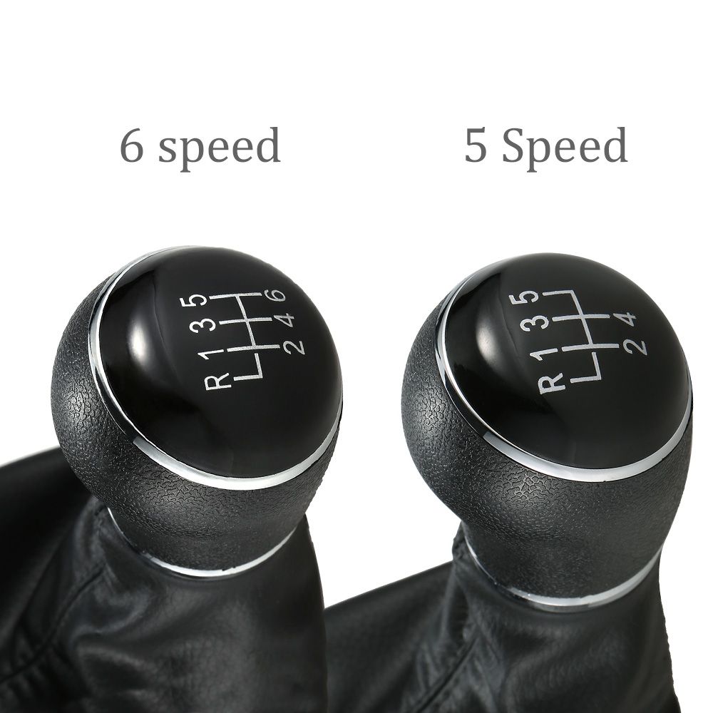 6 Speed Gear Shift Knob Leather Boot For VW Passat B7