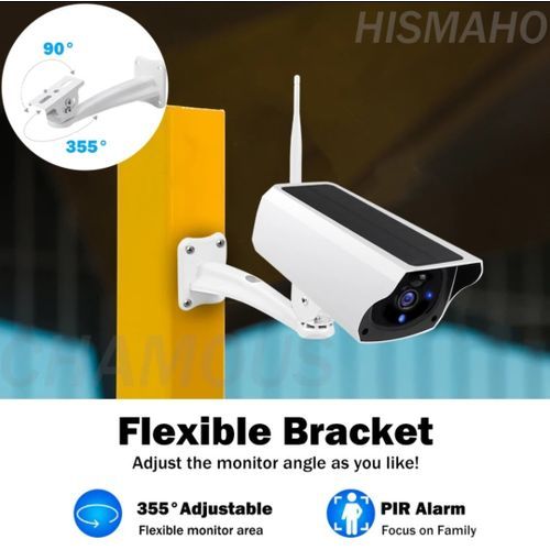 Wireless CCTV Security Camera Solar Wifi HD 1080P Outdoor / Indoor  IP Camera