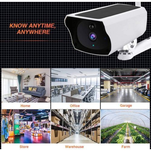 Wireless CCTV Security Camera Solar Wifi HD 1080P Outdoor / Indoor  IP Camera