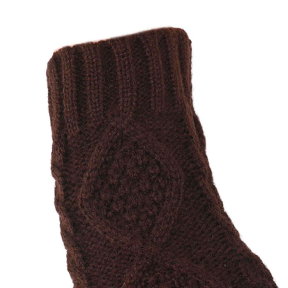1 Pair Female Long Lady Arm Sleeves Mittens Coffee