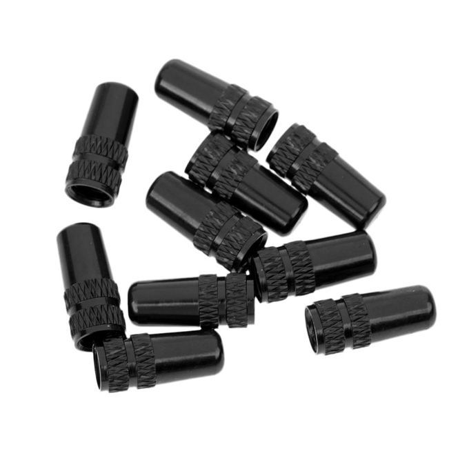 10Pcs MTB Bike Bicycle Aluminum Alloy Presta Valve   Dust Cover Black