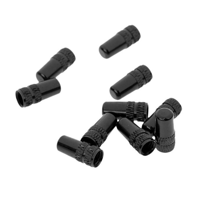 10Pcs MTB Bike Bicycle Aluminum Alloy Presta Valve   Dust Cover Black