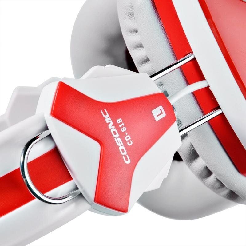 High Quality Gaming Headphone Earphones & Headphones Headset With Microphone Light Studio Noise Canceling Dj Gamer 618 White And Red