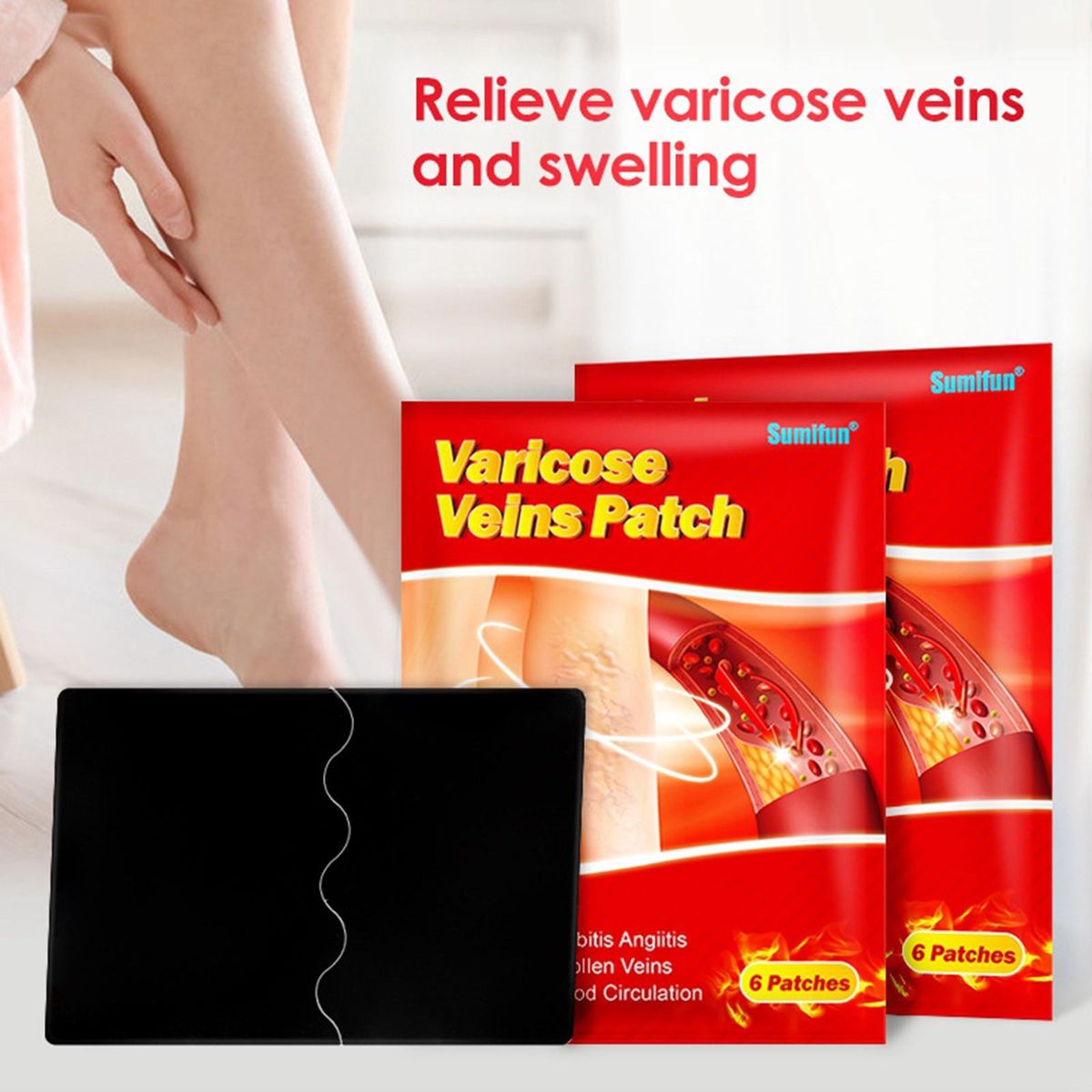 Chinese Varicose Veins Plaster Phlebitis Varicosity Back Leg Patch 7 X