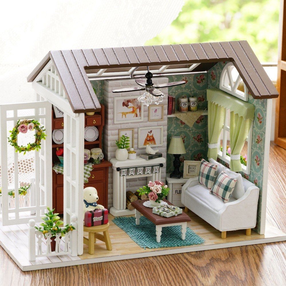 DIY Miniature Dollhouse Kit Realistic Mini 3D Wooden House