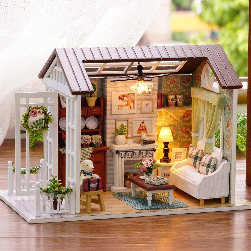 DIY Miniature Dollhouse Kit Realistic Mini 3D Wooden House