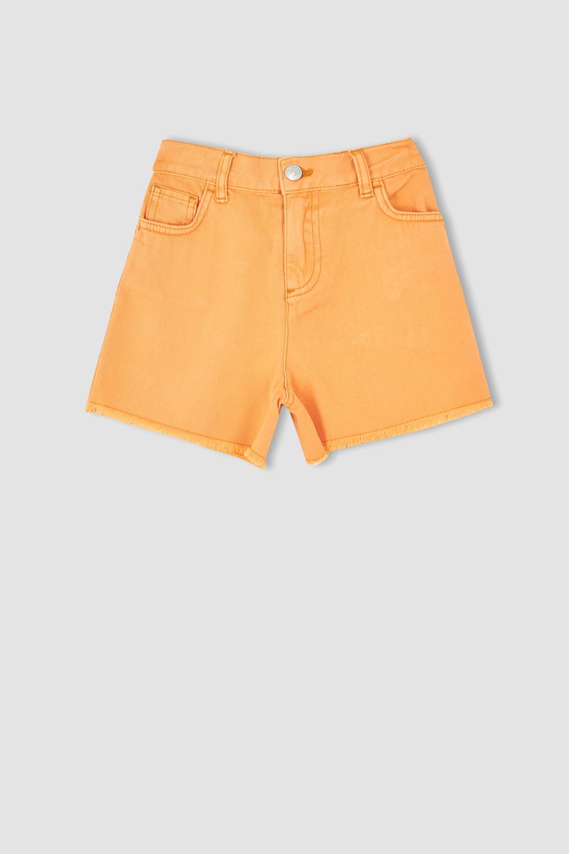 Girl Mom Fit Woven Short - Orange