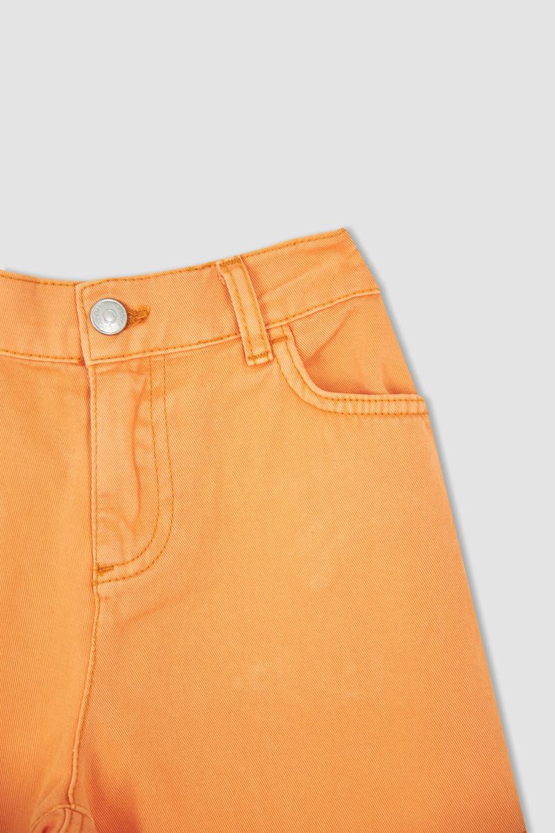 Girl Mom Fit Woven Short - Orange