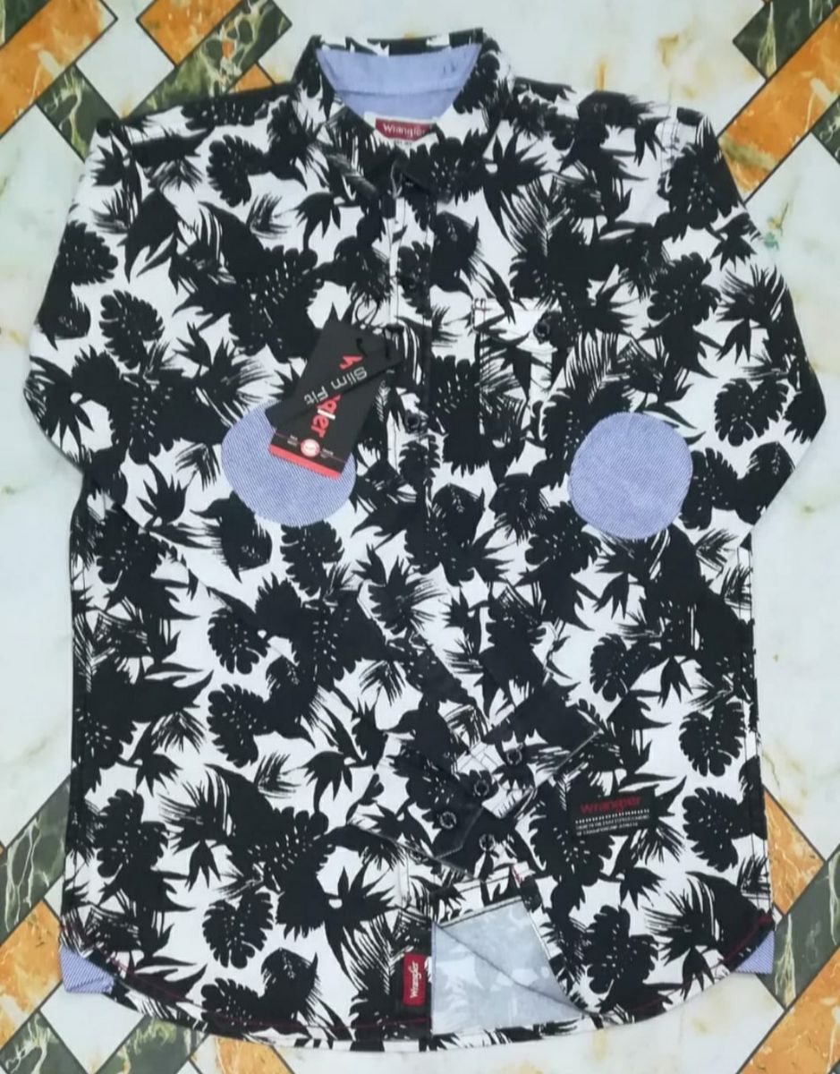 Boy's Cotton Long-sleeved Shirt( Sizes Runs Small Order 2 Or 3 Sizes Bigger)