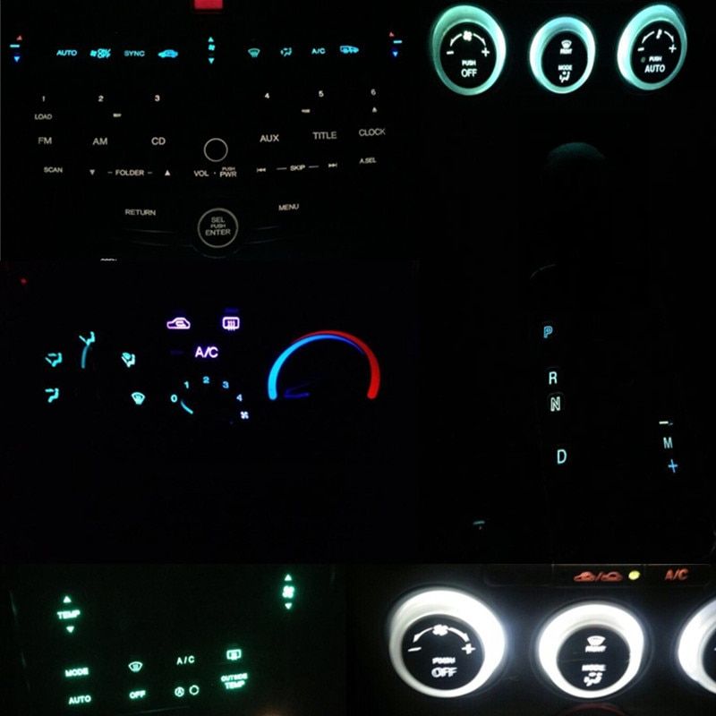 10 Pcs T3 T4 T4.7 T5 Led Car Dashboard Light Instrument Automobile Door Wedge Gauge Reading Lamp