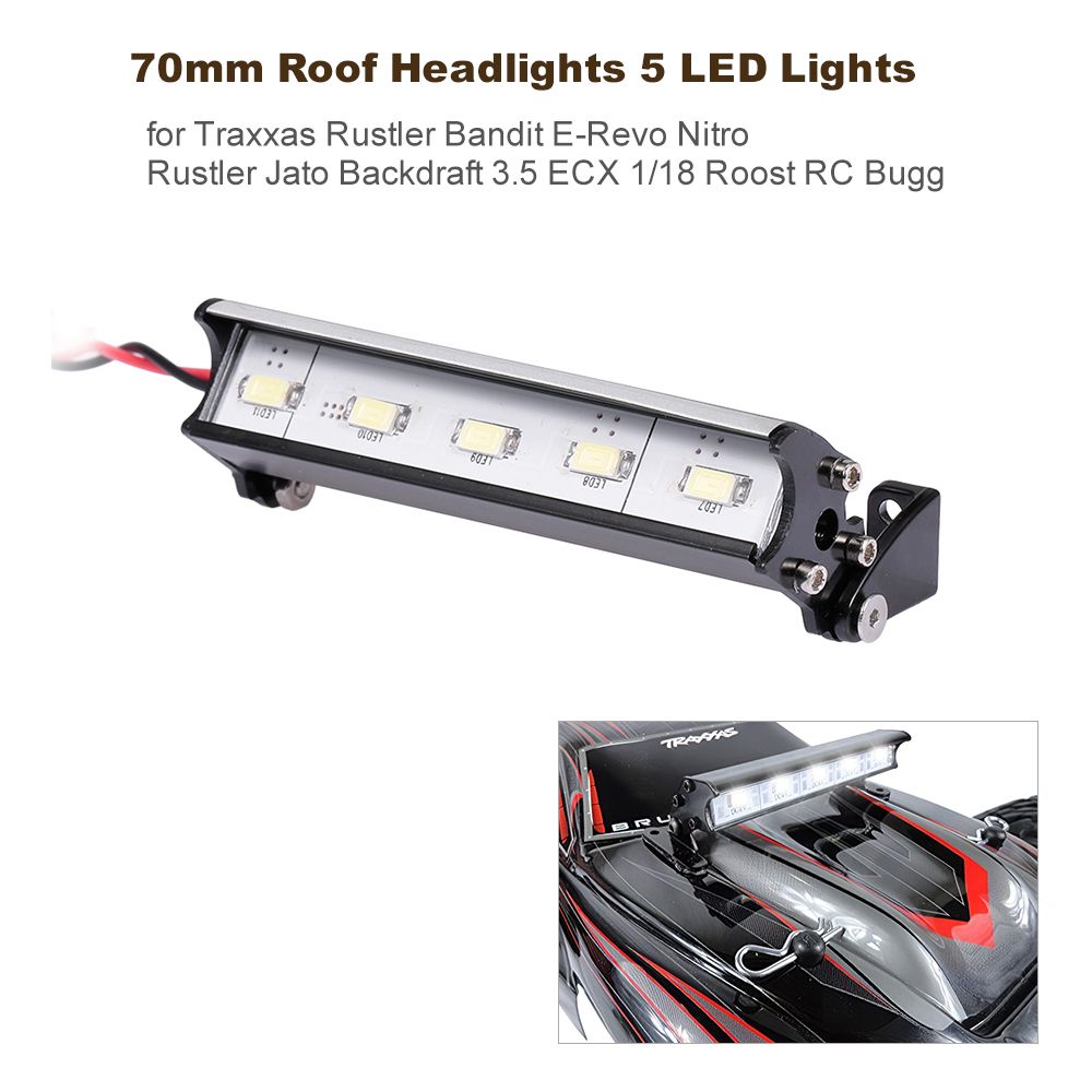 70mm Roof Headlights RC Off-Road Dome 5 LED Lights For