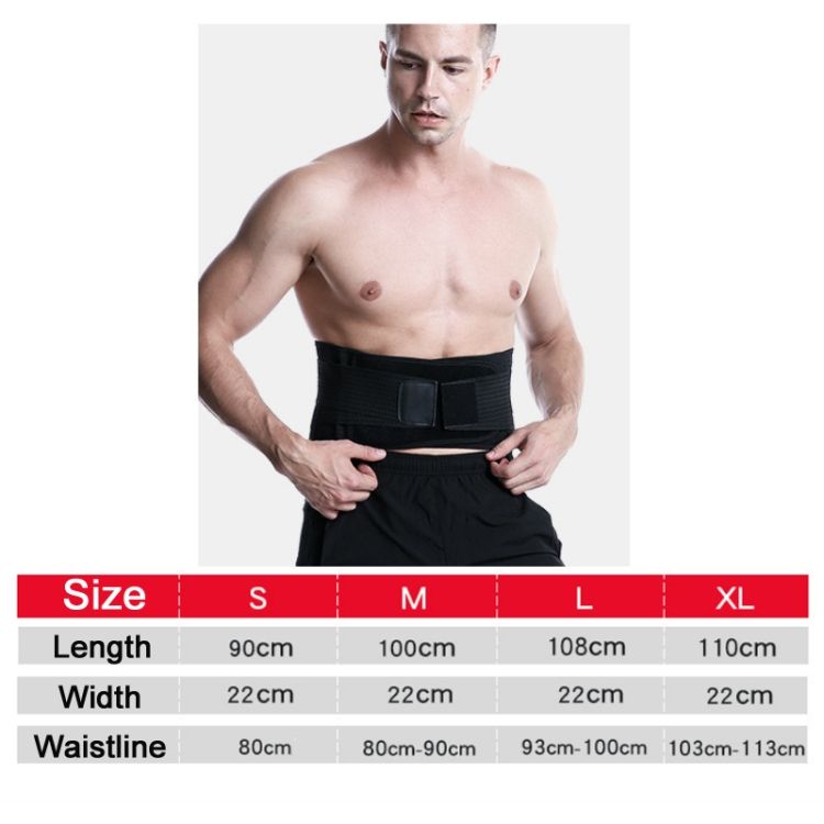 Fitness Steel Plate Back Support Belt, Specification: L