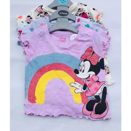 3 Pack Mickey Mouse Short Sleeve Tops