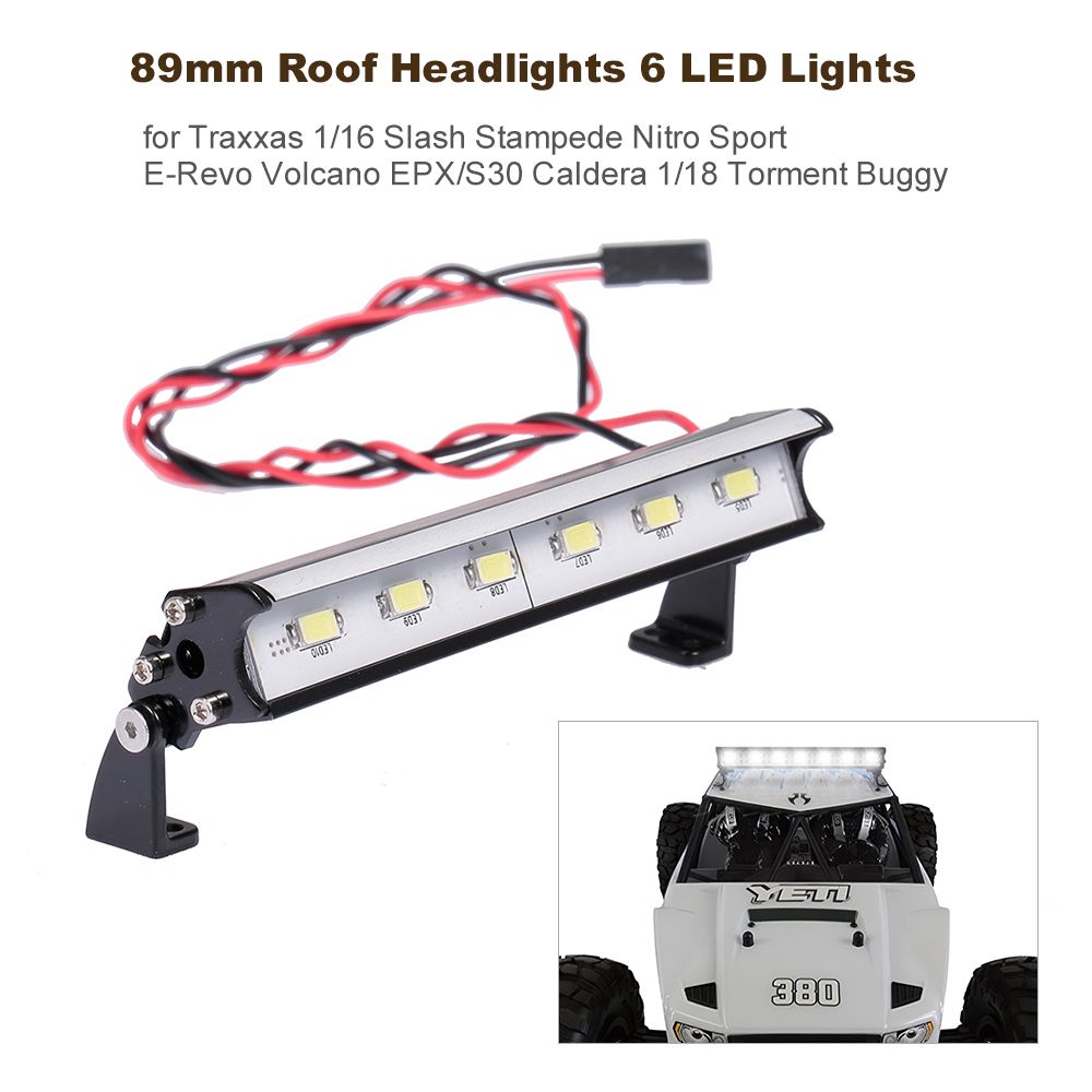 89mm Roof Headlights RC Off-Road Dome 6 LED Lights For