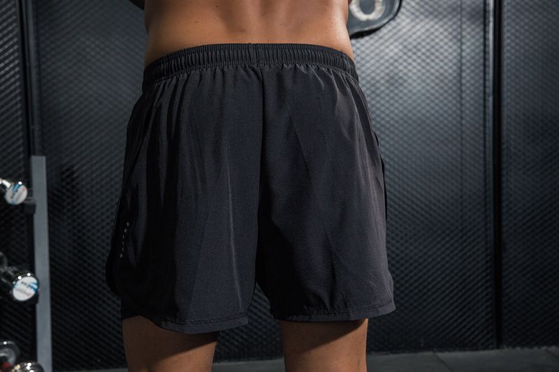 Spandex Men 2 In 1 Running Shorts Mens Sports Shorts Quick Drying Training Exercise Joing Cycling Shorts With Longer Liner-B12D Black Shorts