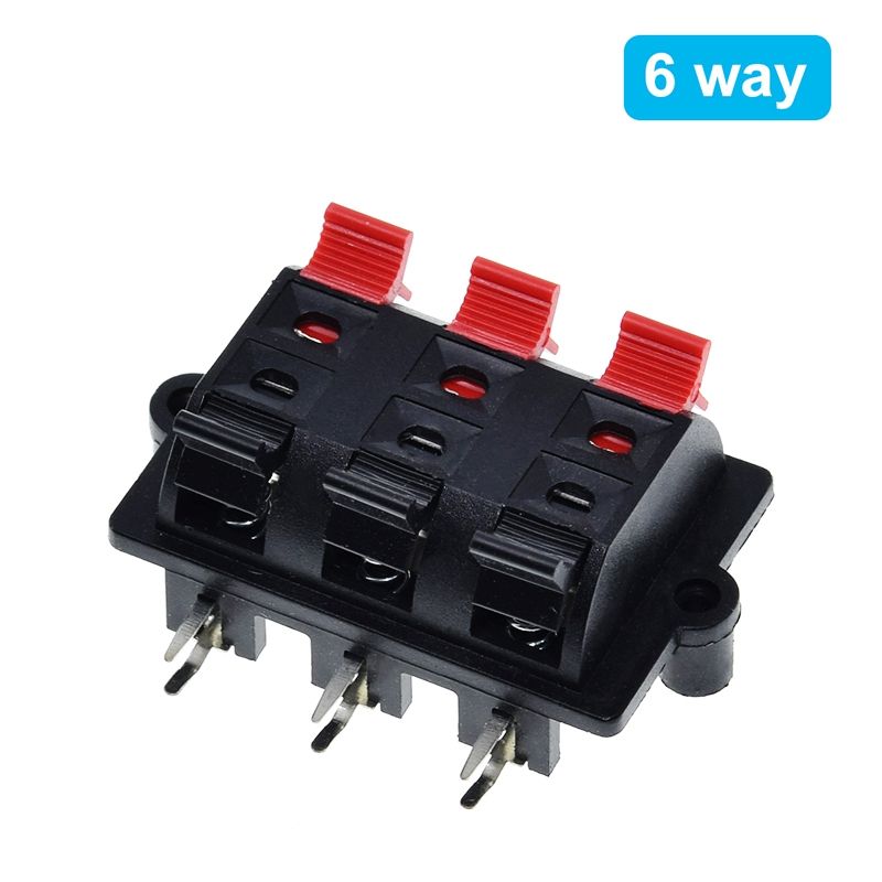 TZT  2 4 6  Way Spring Push Release Connector Speaker