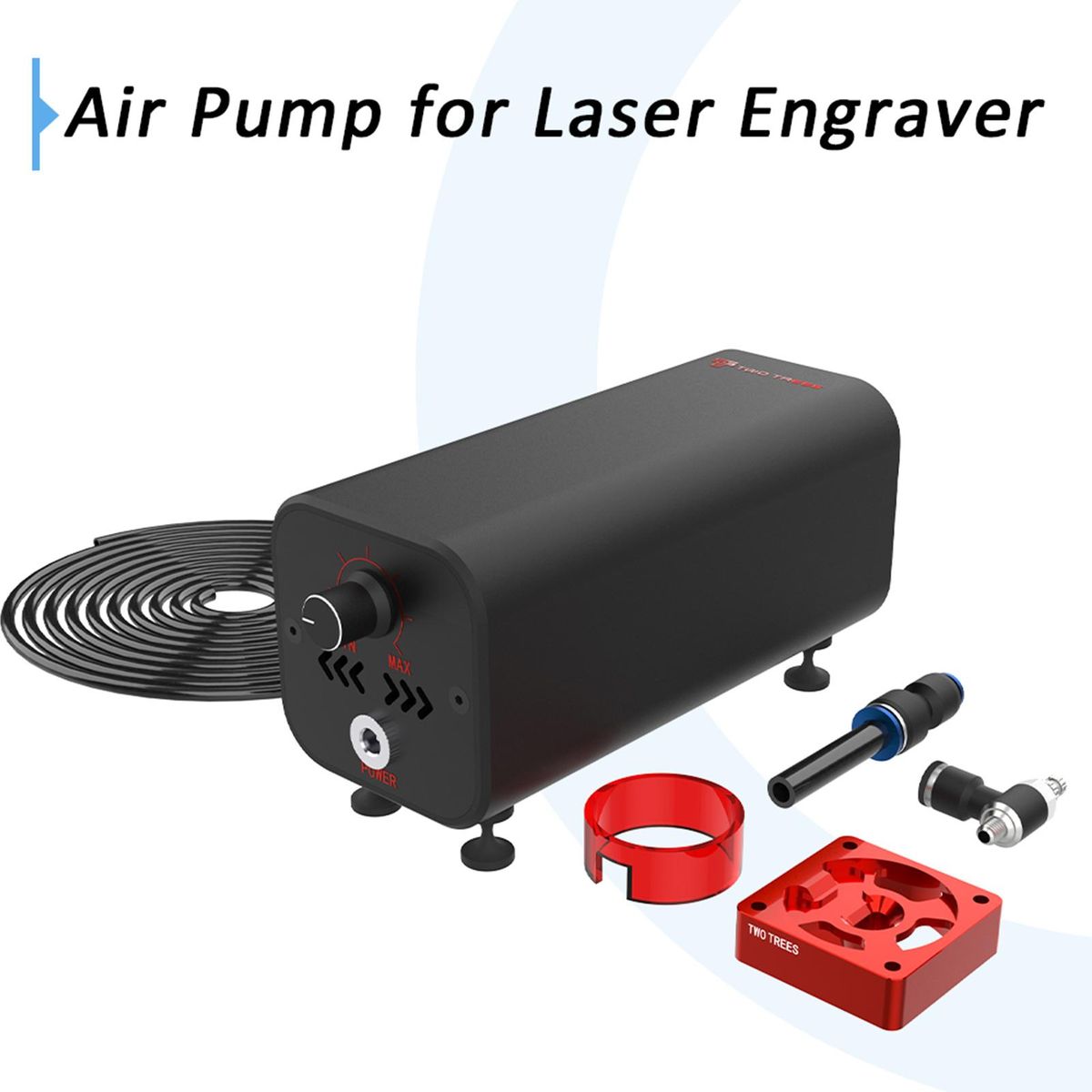 TWO TREE Air Assist High Speed Air Pump Adjustable Airflow Compatible with Laser Engravers TWOTREES TS2/Totem S/TTS-55/Atomstack A5 Pro/Sculpfun S9/S6 Pro/Ortur Laser Master 2 Pro/S2/SF Laser Engraving Machine EU Plug