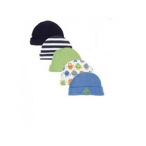 Baby Boy Caps - Set Of 5- Multicolor