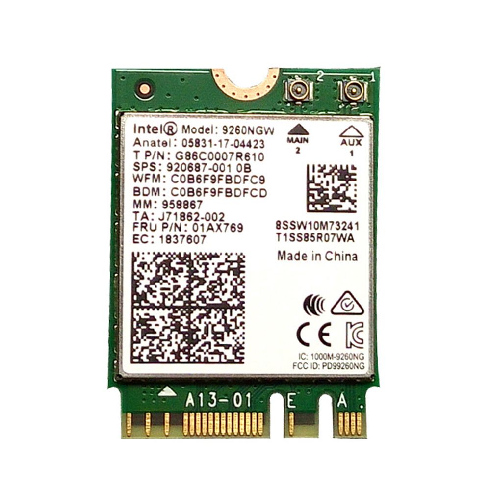 2.4G 5G M.2 NGFF Wireless Adapter 1.73Gbps Bluetooth 5.0