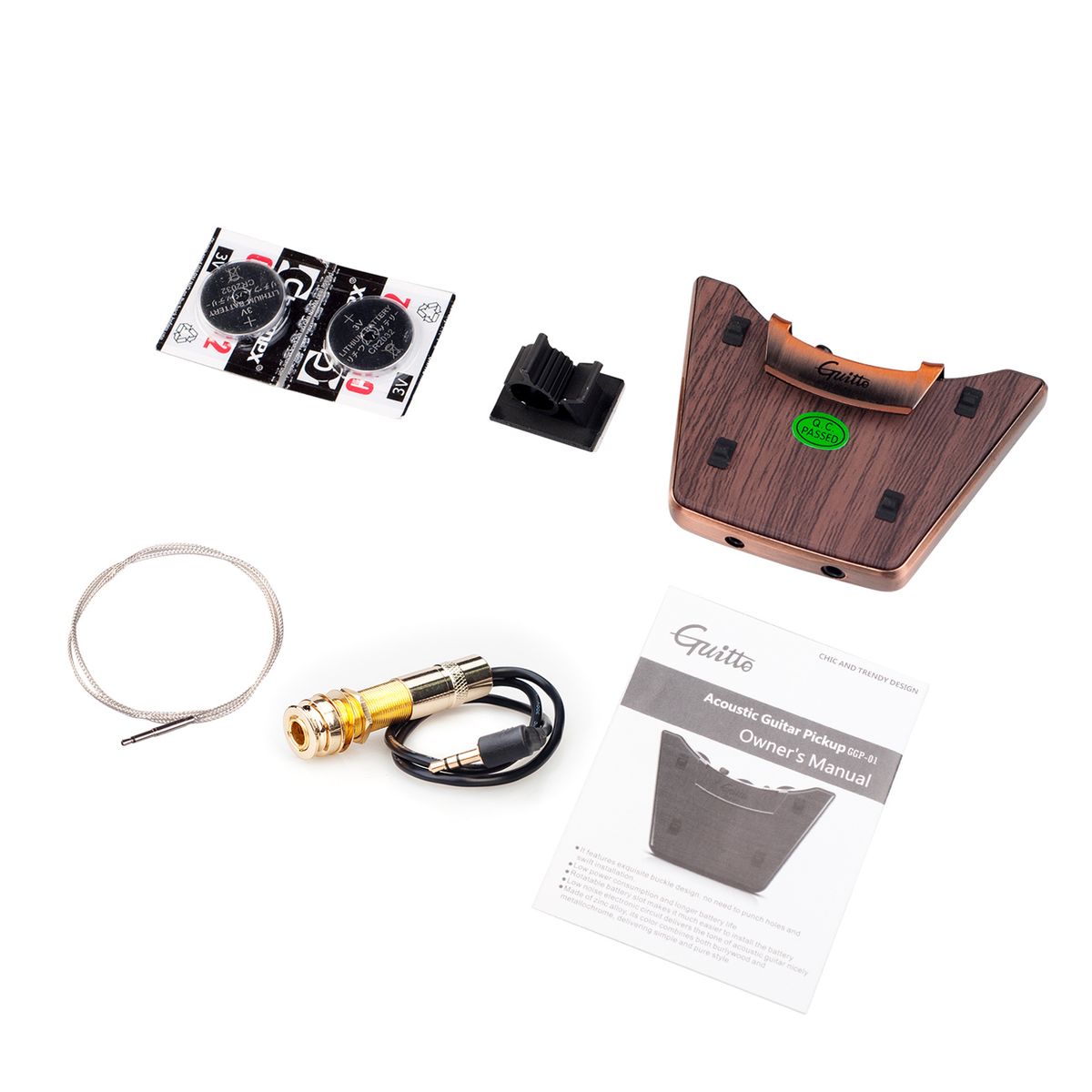 Acoustic Guitar Sound Hole Pickup Dual Pickup Modes Piezo +