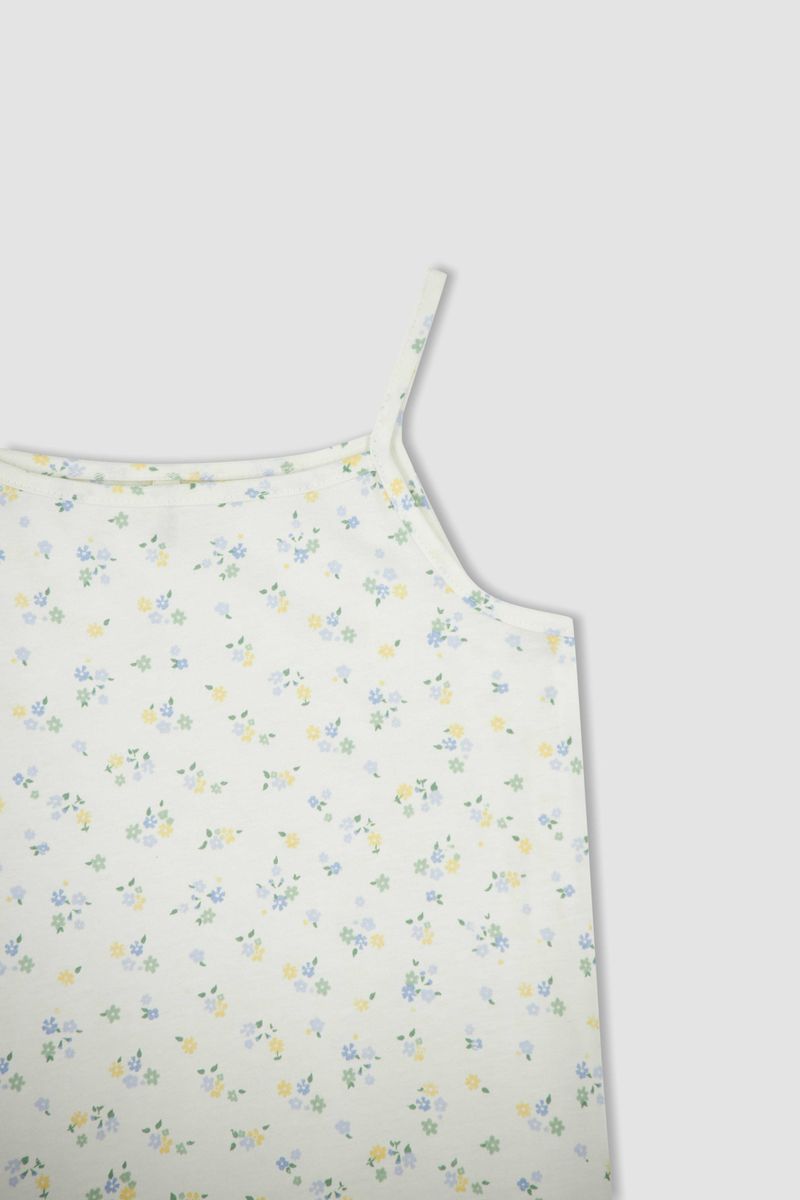 Girl Homewear Regular Fit Short Sleeve Knitted Pyjamas -Ecru