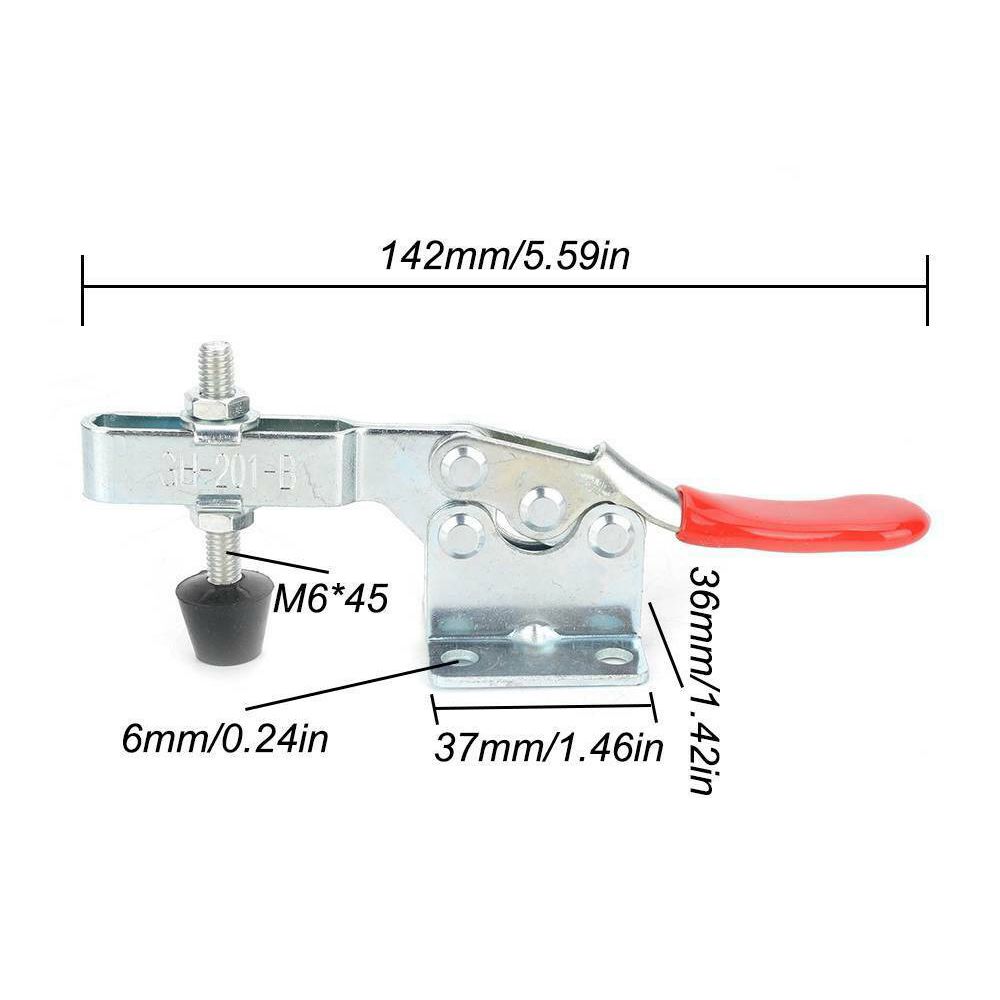 4Pcs GH-201B Toggle Clamps Quick Release Hand Tool Holding