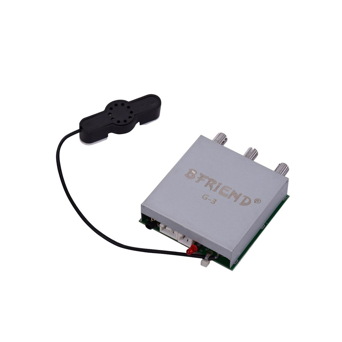 Acoustic Folk Classic Guitar Piezo Pickup Preamp Microphone Pickup Double Pick-up System with Microphone Volume Guitar Volume & Tone Control Knobs Endpin Jack