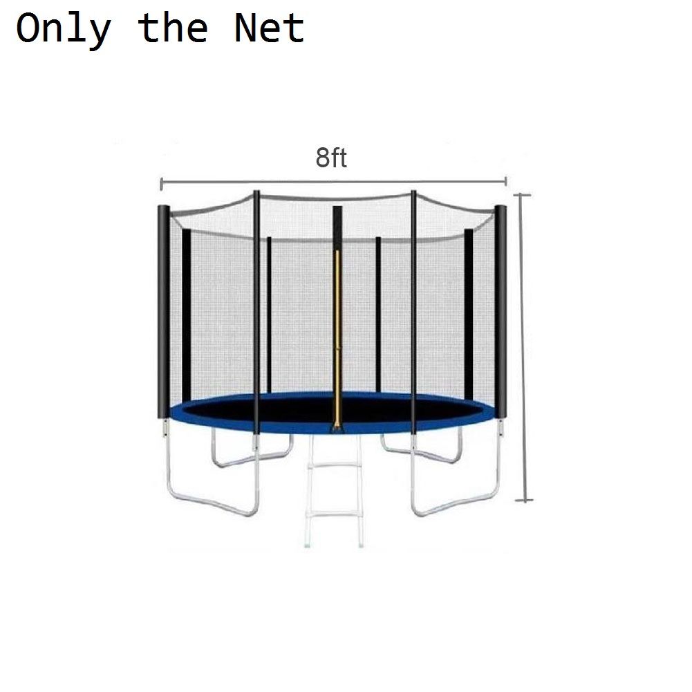4-8ft Outdoor Trampoline Protective Net For Kid Child Anti-fall Polyethylene-8ft