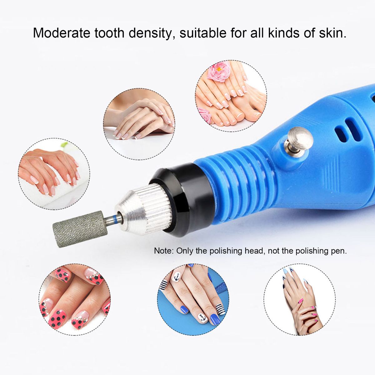 Flattop Nail Drill Bits Pedicure   Manicure Kit Replacement