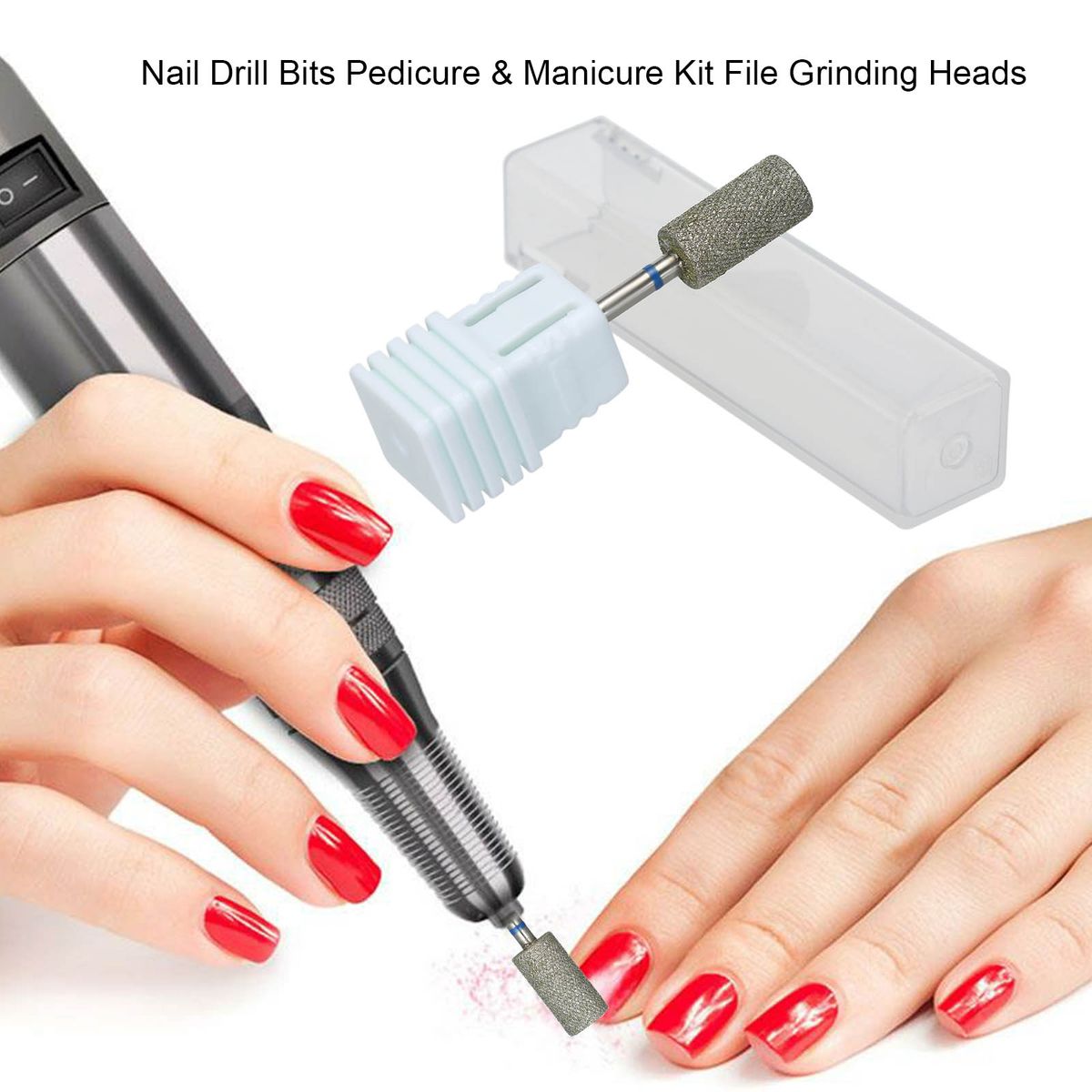 Flattop Nail Drill Bits Pedicure   Manicure Kit Replacement
