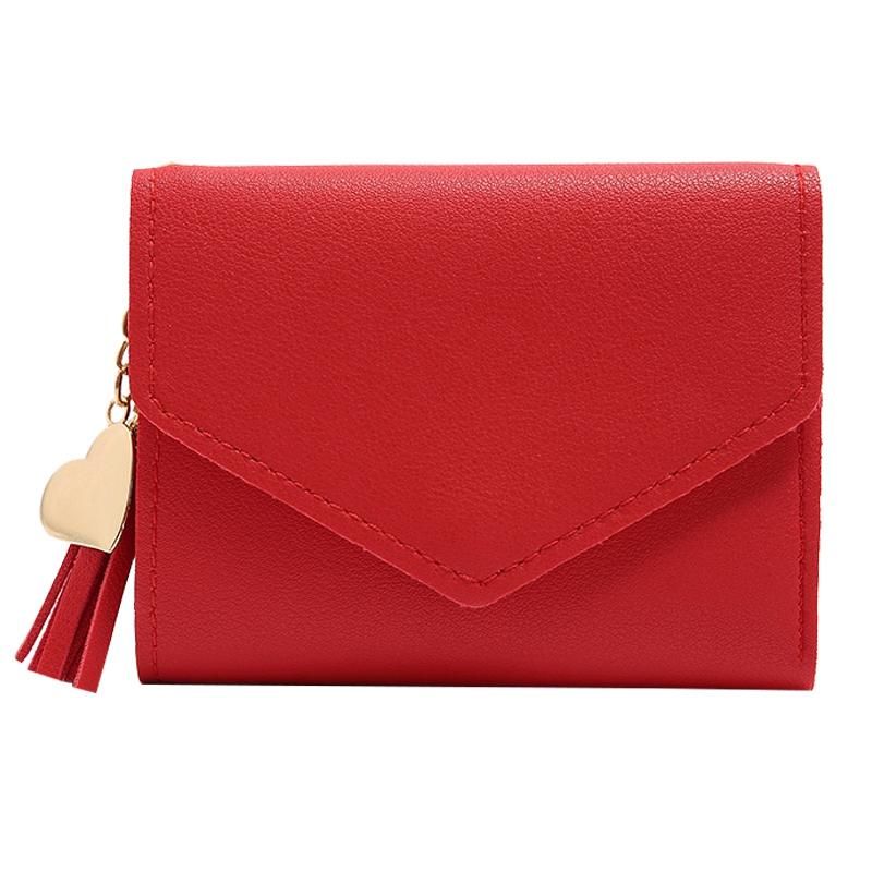 Short Wallet Ladies Wallet Tassel Fashion Buckle Coin Purse
