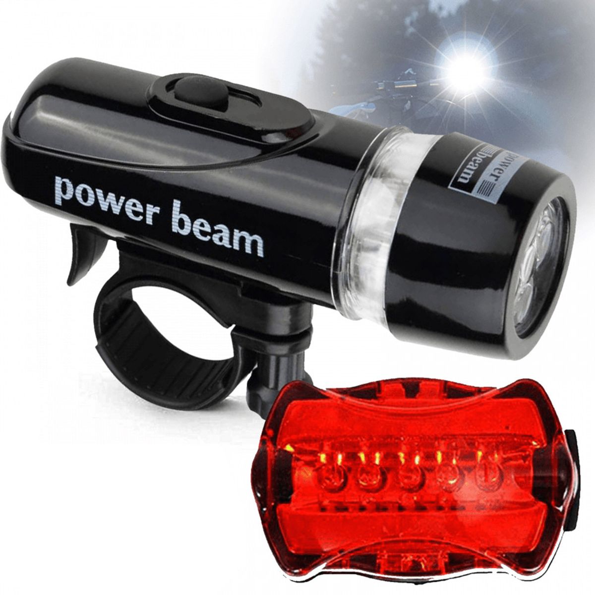 Bike Front Rear Light Set Bicycle LED Headlight Flashlight