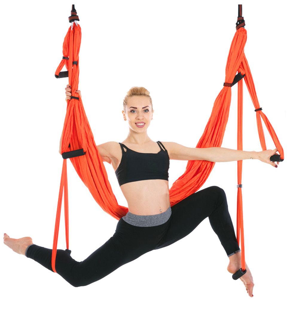 Aerial Flying Yoga Swing Yoga Hammock For Gym Home-Orange