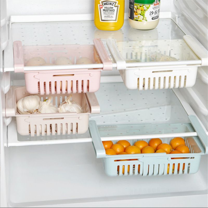Hanging Baskets Retractable Refrigerator Storage Basket