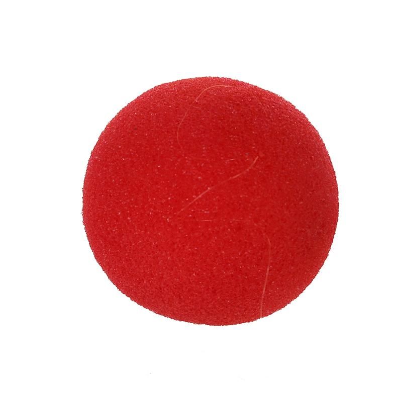 Red Foam Clown Nose + Multi-colored Clown Wig for Masquerade Cosplay fancy dress.