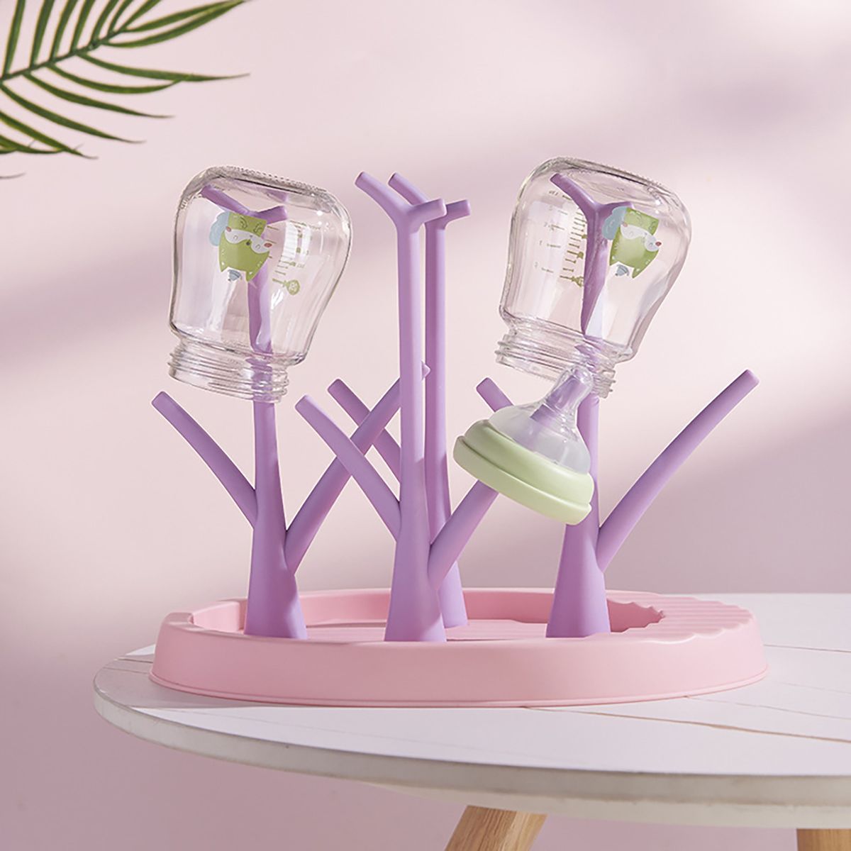 Bottle Drying Holder BPA Free Pacifier Feeding Purple