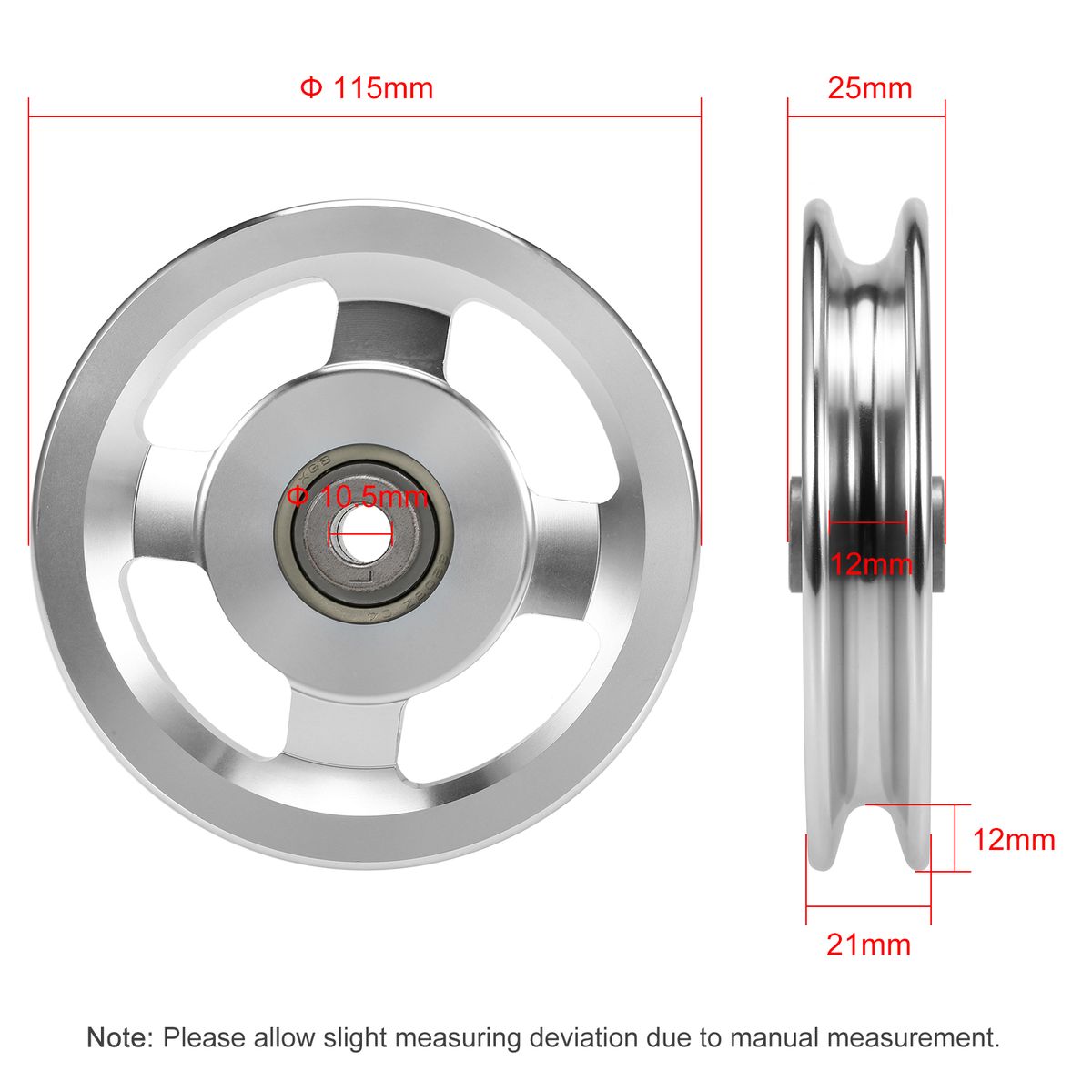 Universal Aluminium Alloy Bearing Pulley Wheel Gym Parts