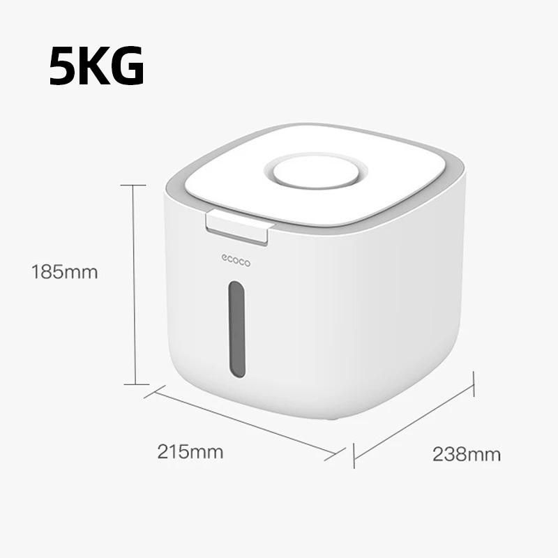 Household Kitchen Rice Storage Box Sealed Insect-Proof Moisture-Proof Pressed  Rice Bucket Plastic Food Storage Container 10Kg