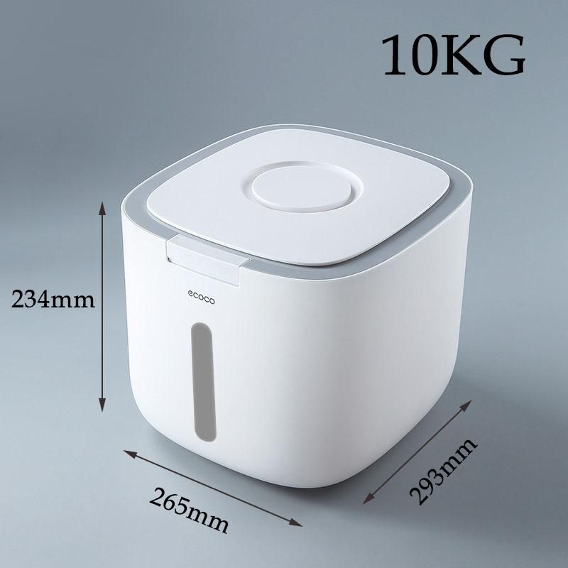 Household Kitchen Rice Storage Box Sealed Insect-Proof Moisture-Proof Pressed  Rice Bucket Plastic Food Storage Container 10Kg