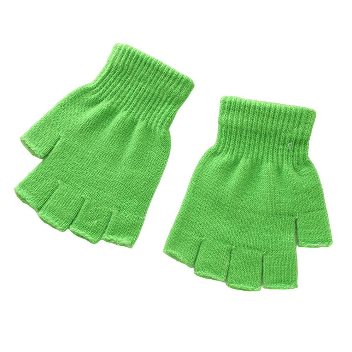 1 Pair Half-finger Snow Skiing Cycling Green