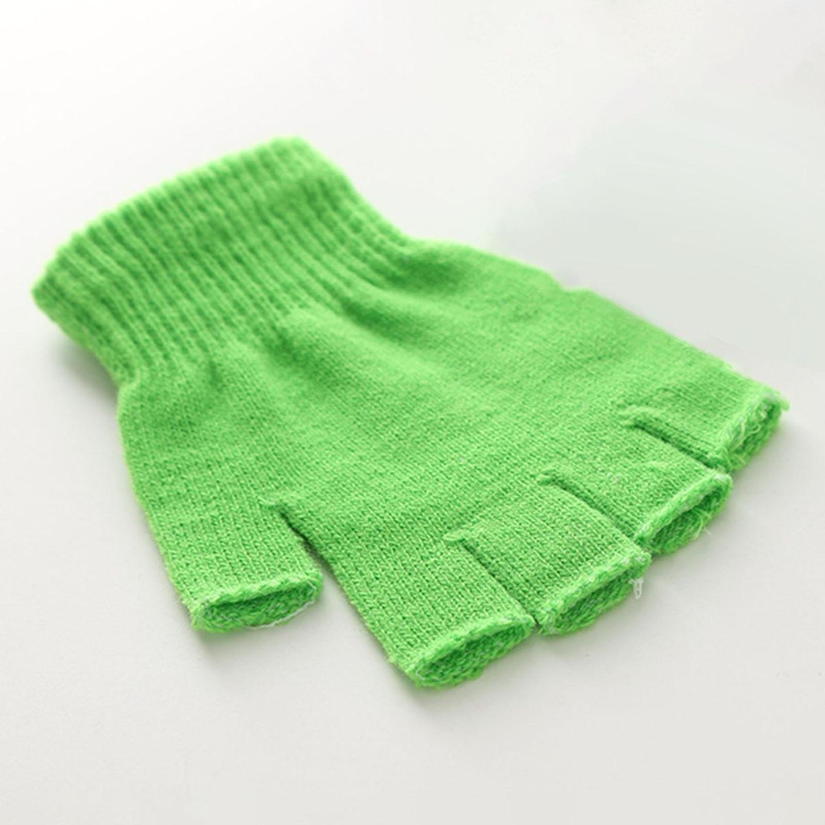 1 Pair Half-finger Snow Skiing Cycling Green