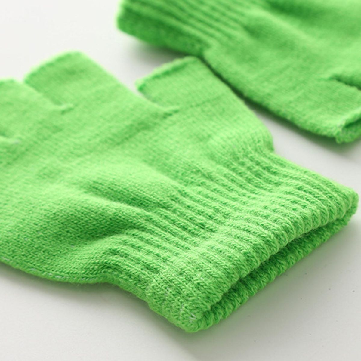 1 Pair Half-finger Snow Skiing Cycling Green