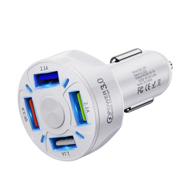 12V 4-Ports USB Car Charge QC 3.0 Quick Charge Adapter Socket For