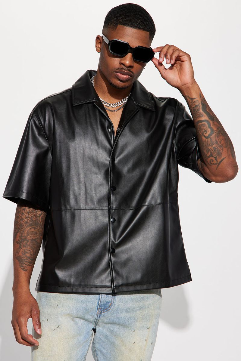 Luxury Daren Leather Top Only - Black