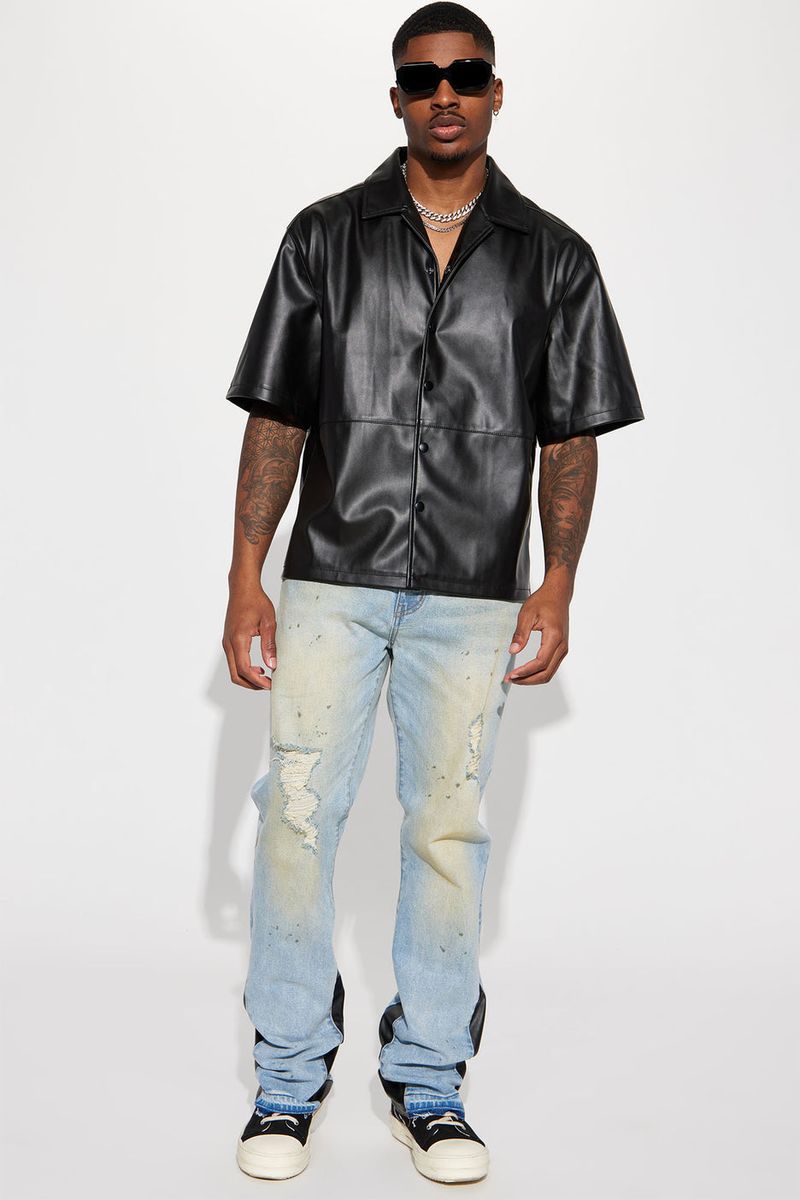 Luxury Daren Leather Top Only - Black