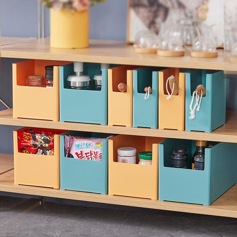Desktop Plastic Storage Box Containers Kitchen Cupboard Drawer Cabinet Tableware Spice Seasoning Organizer Snack Cosmetic Case