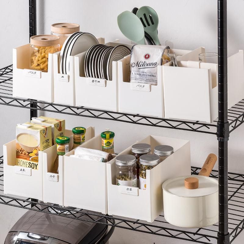 Desktop Plastic Storage Box Containers Kitchen Cupboard Drawer Cabinet Tableware Spice Seasoning Organizer Snack Cosmetic Case