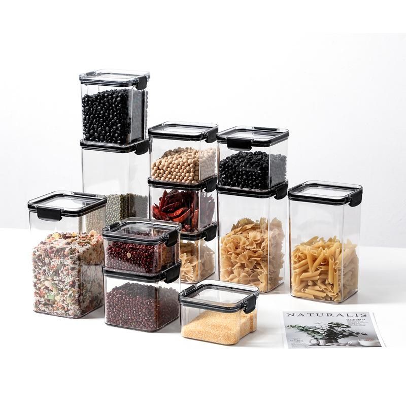Food Storage Containers Set Box Organizer Storage Jars for Cereals Jar for Bulk Plastic Jars with Lid Money Boxes for Spices