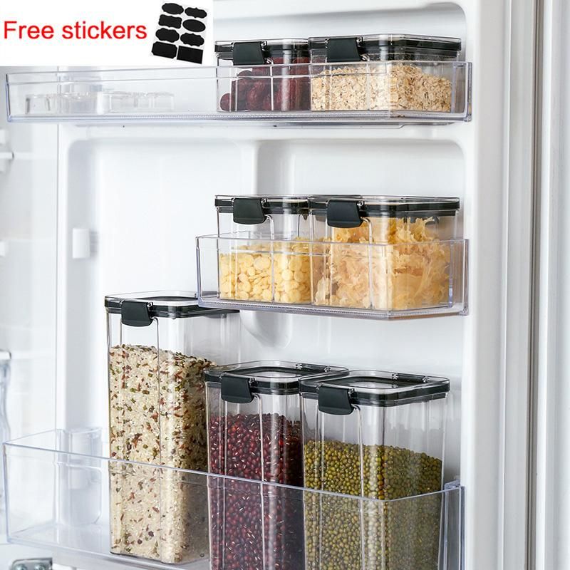 Food Storage Containers Set Box Organizer Storage Jars for Cereals Jar for Bulk Plastic Jars with Lid Money Boxes for Spices