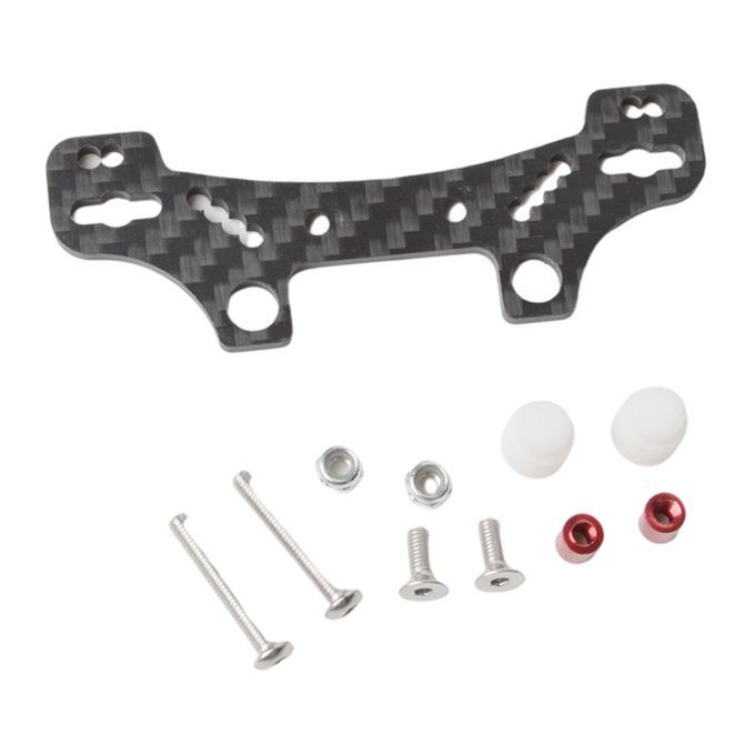 Front/Rear RC Carbon Damper Stay Replacements For Tamiya TT02 1/10